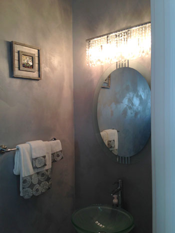 Moon glow powder room