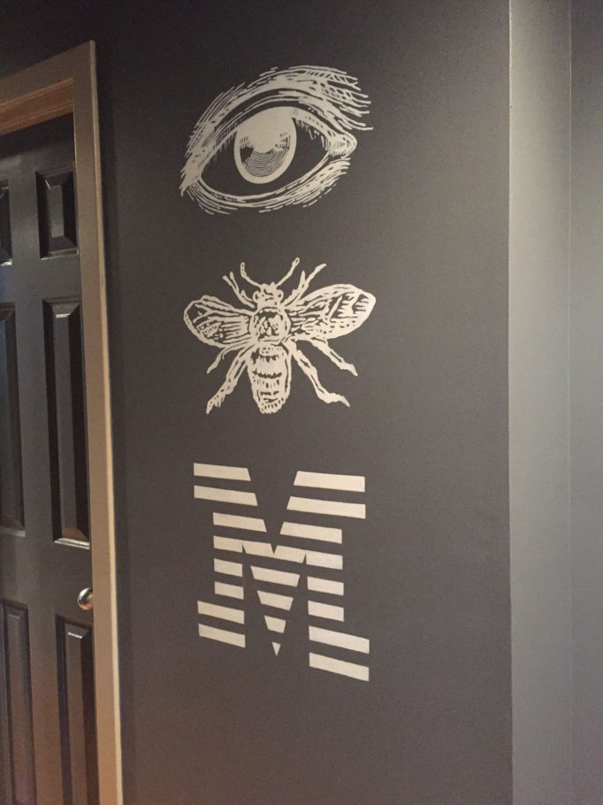 Whimsical IBM lettering