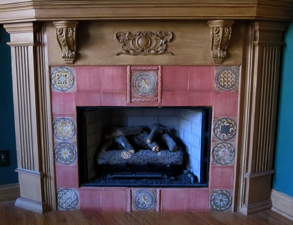 Fireplace tiles