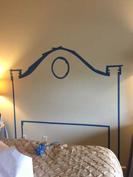 Wall with blocked headboard