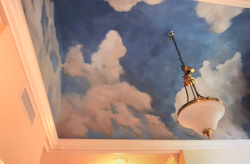 Ceiling painted by Sharon