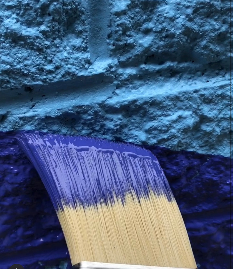 Close up of textured painting