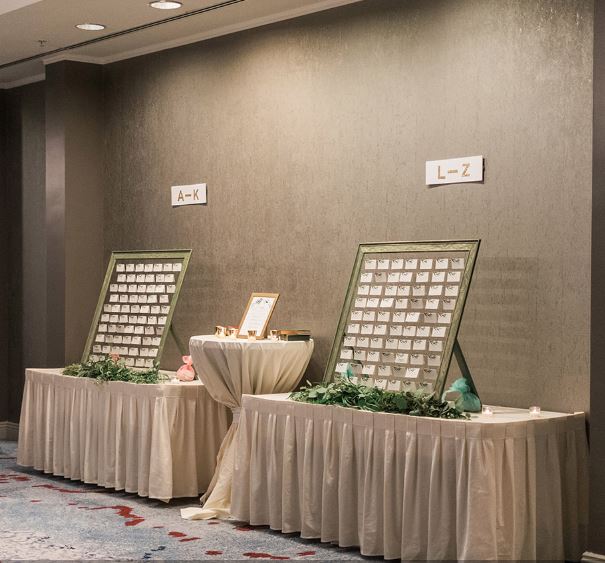 Placecard frames at reception