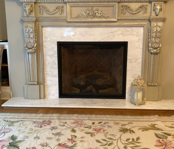 Finished fireplace