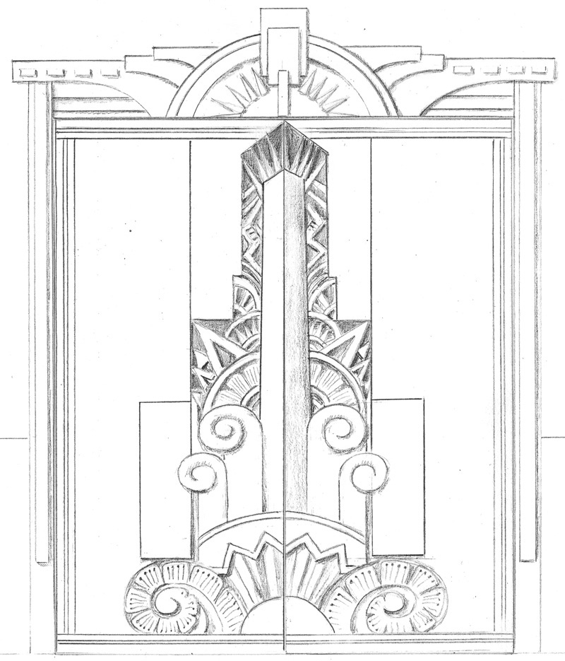 drawing of doors