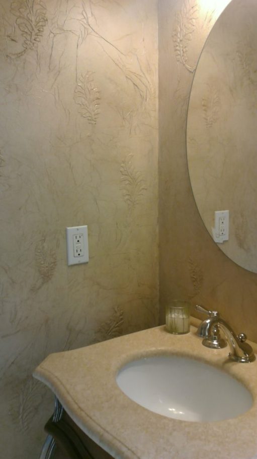 Artisan finish powder room