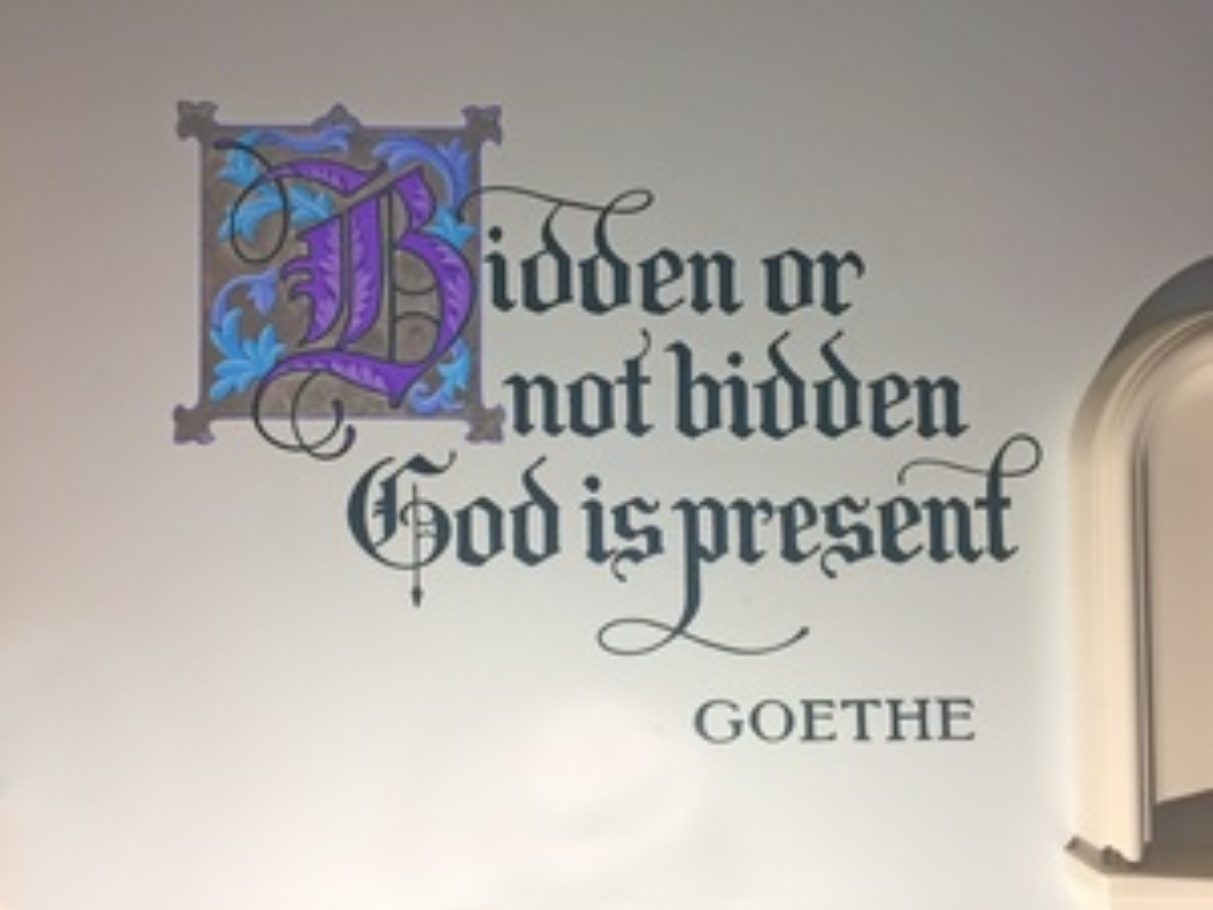 Lettering in a church