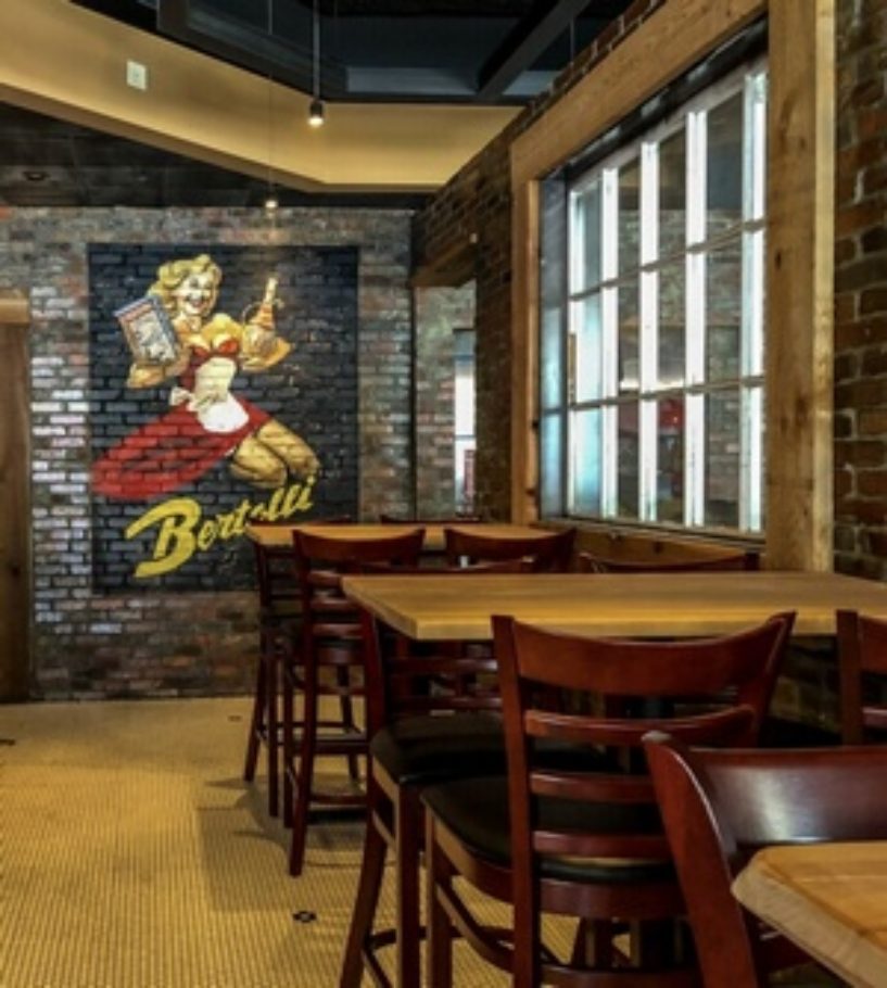 Mural in Bertolli Restaurant
