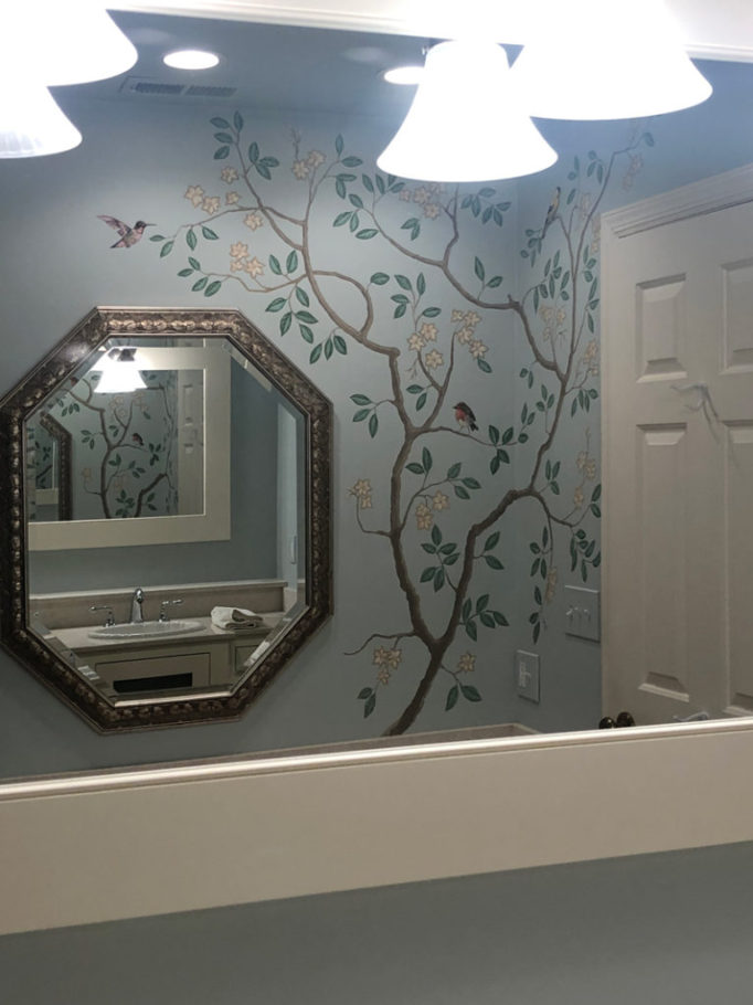 Mural in bathroom