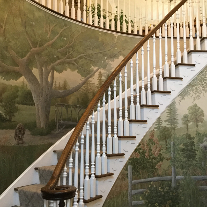 Full stairway mural