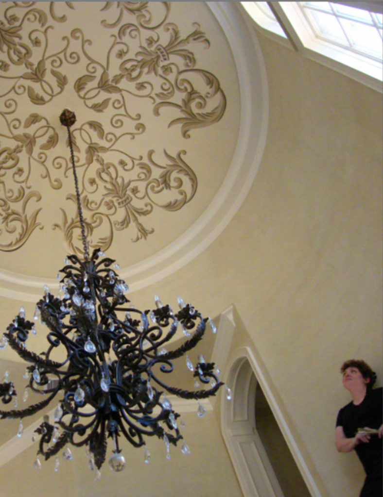 Ceiling scrollwork