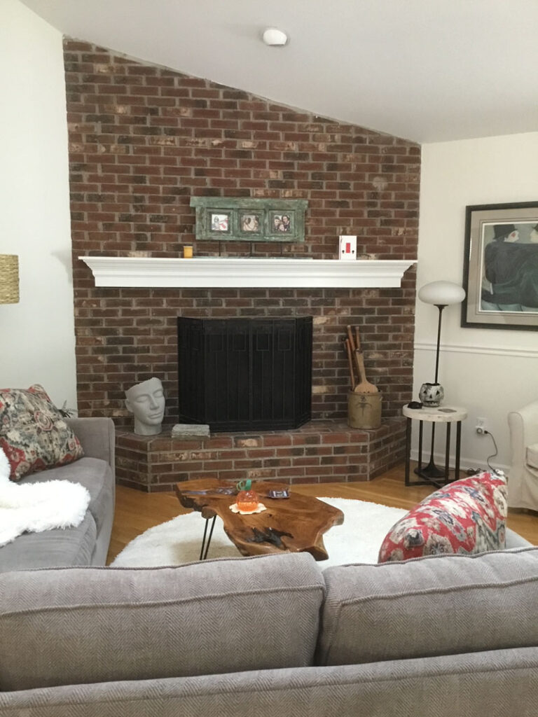 Original Brick Fireplace