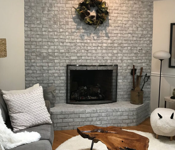 Finished fireplace