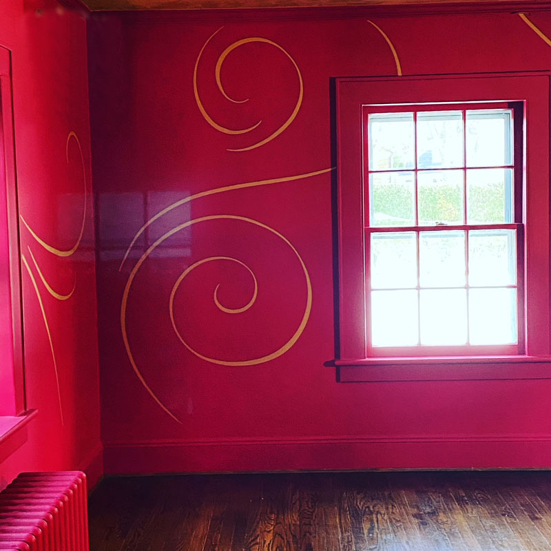 The swirls on the finished room