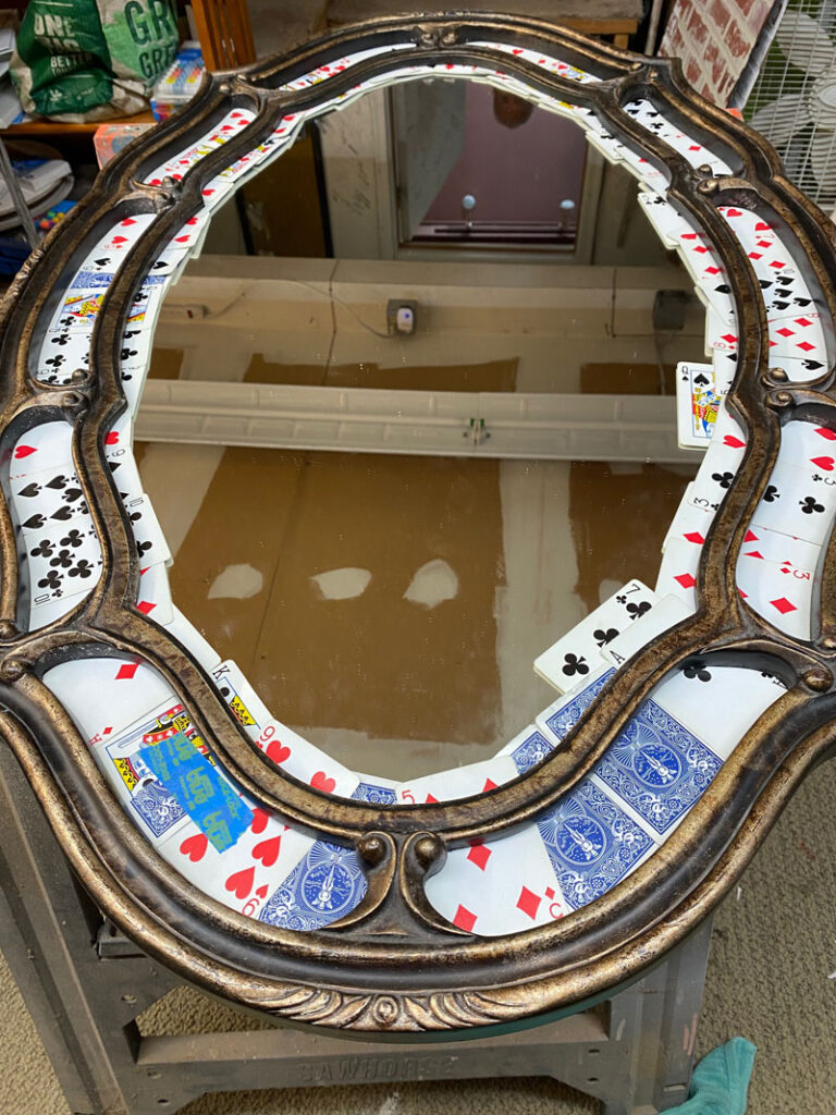 Mirror with cards