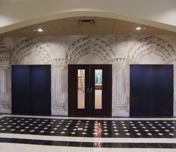 Foyer of worship house