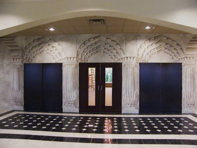 Foyer of worship house