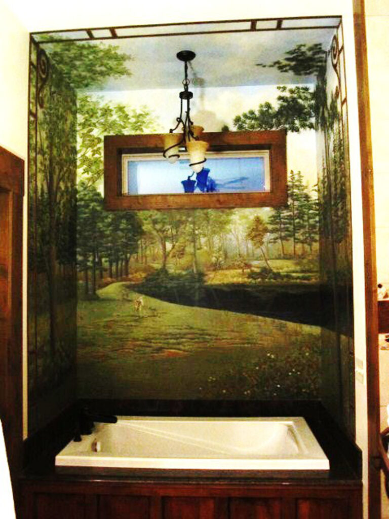 Bathroom mural