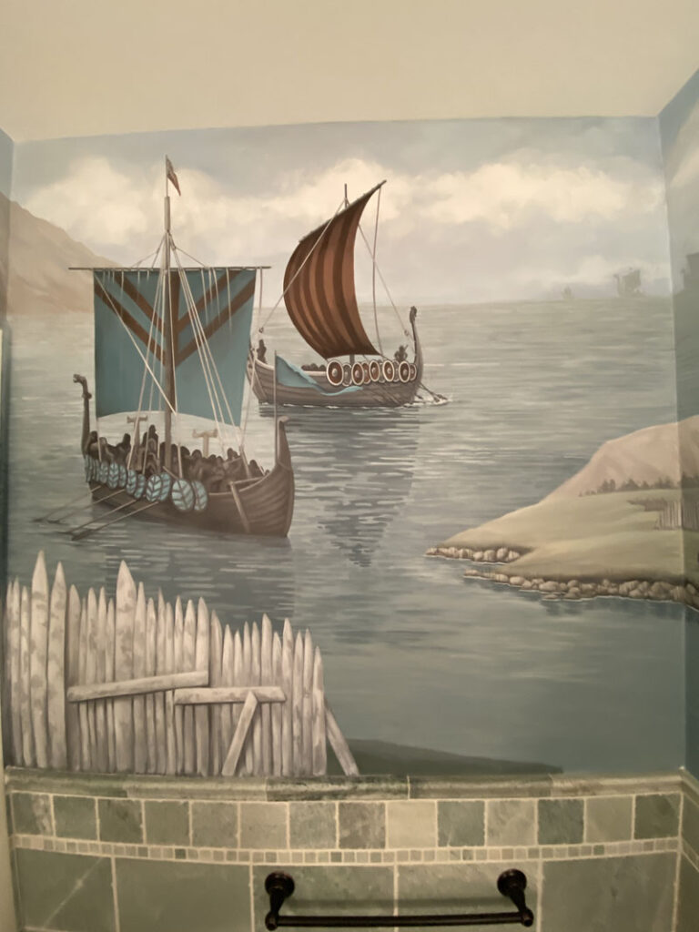Wall with ships
