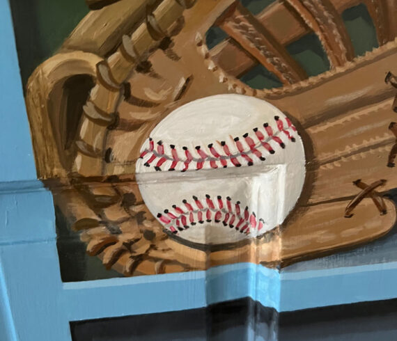 Mitt and ball - details