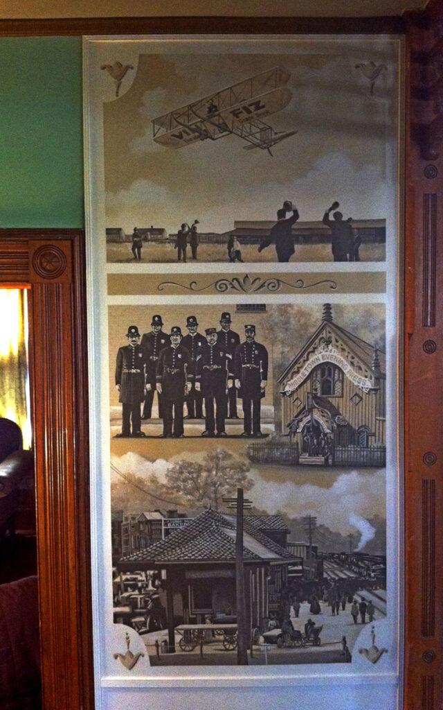 Historical mural on staircase - part 2