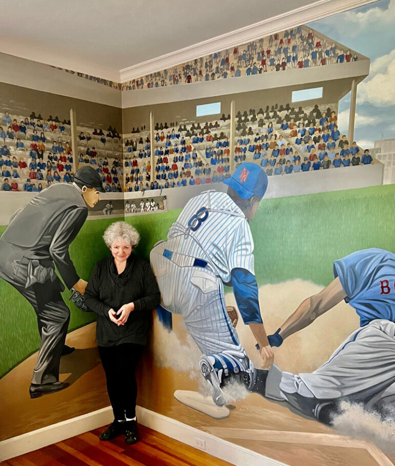 Baseball mural