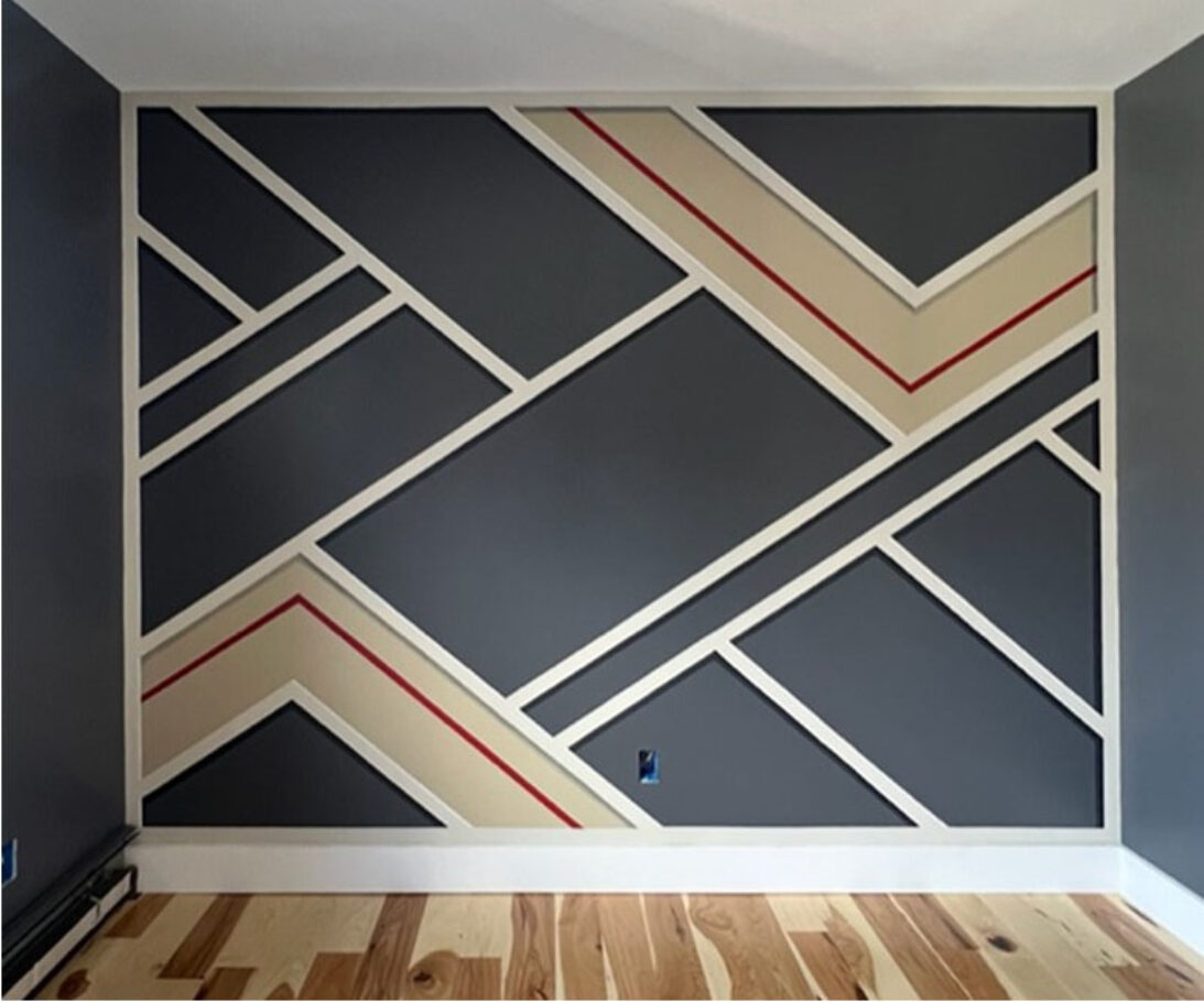 Geometric pattern on wall