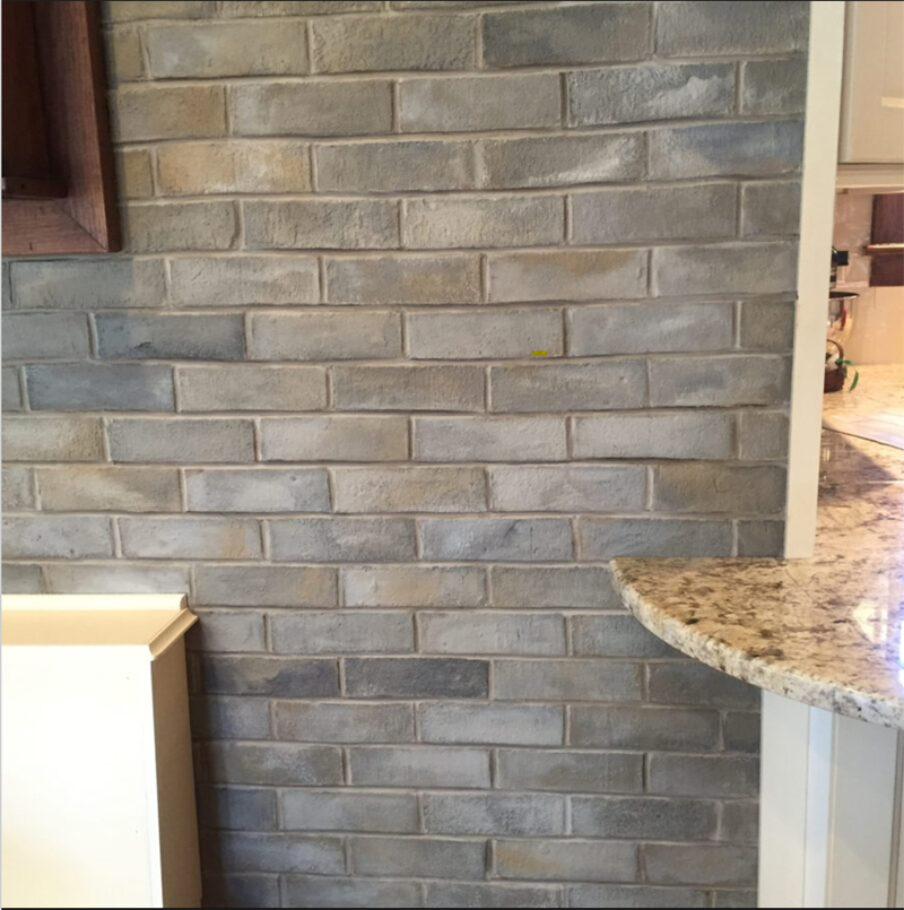 hand painted brick