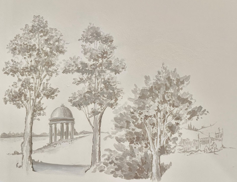 A color sample of the proposed mural.